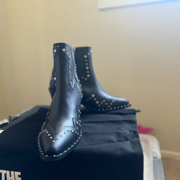 The Kooples Black Studded Heeled Boot - Picture 1 of 6